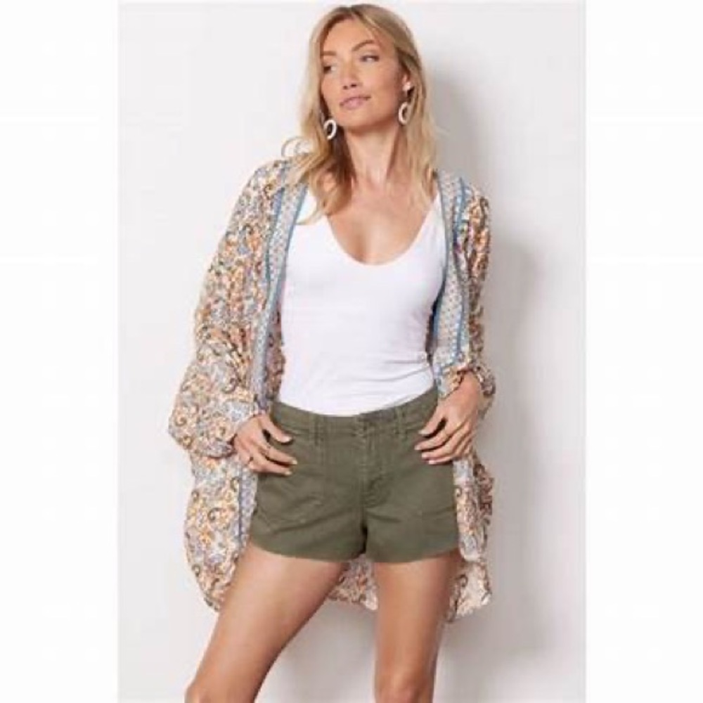 Evereve Margo Paisley Wrap / Swim Cover Up NWT